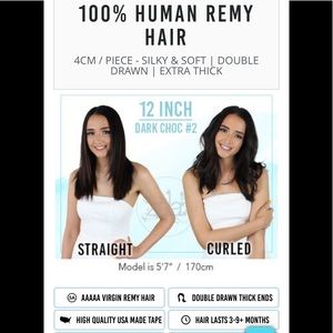 Tape-in hair extensions 12 inch